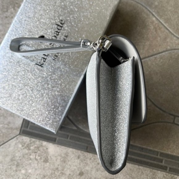 Kate Spade Shimmy Boxed Medium Phone Wristlet Lunar Light - Picture 7 of 16